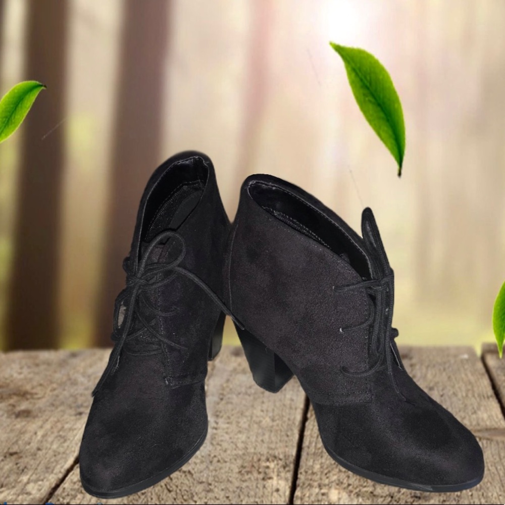 Y not Black Heeled Ankle Boots